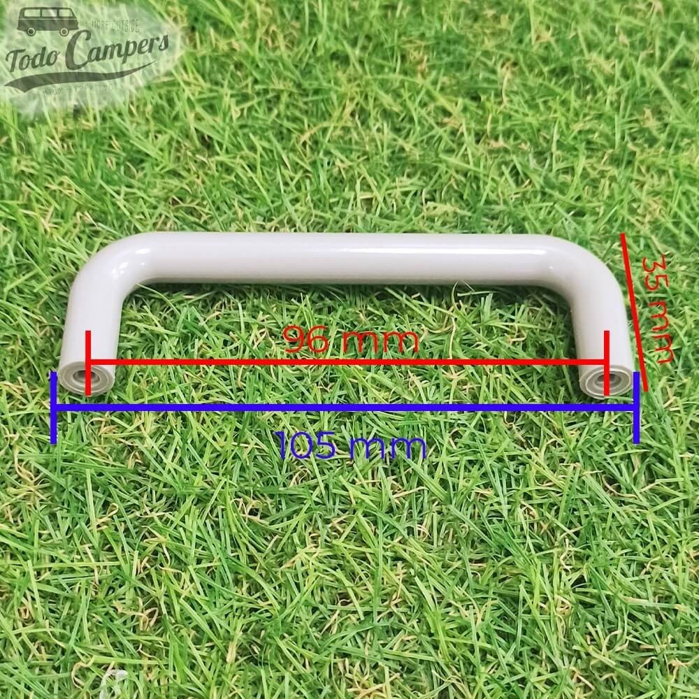 Medidas do puxador de nylon.