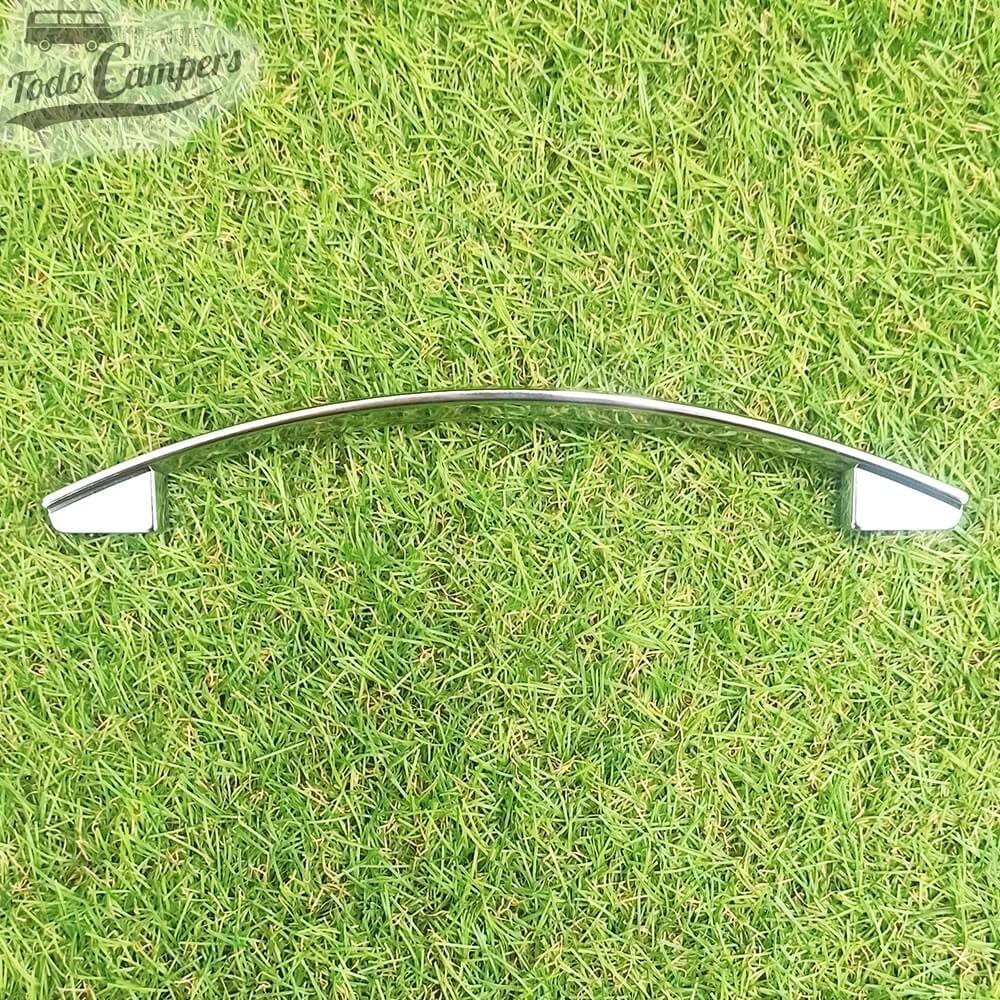 Puxador para portas metálico cor Prata brilhante - 200 mm