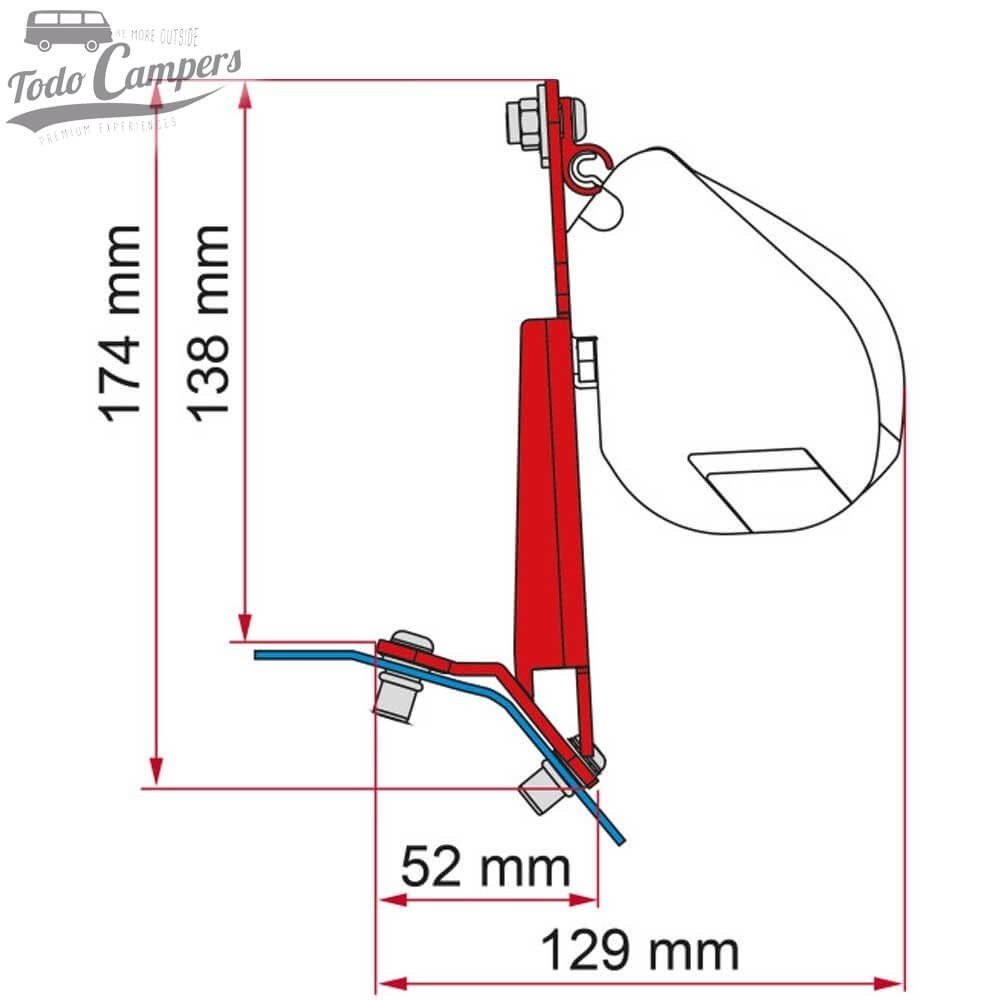 Suporte para toldo Fiamma F35 Pro para Ford Custom 2013-2023