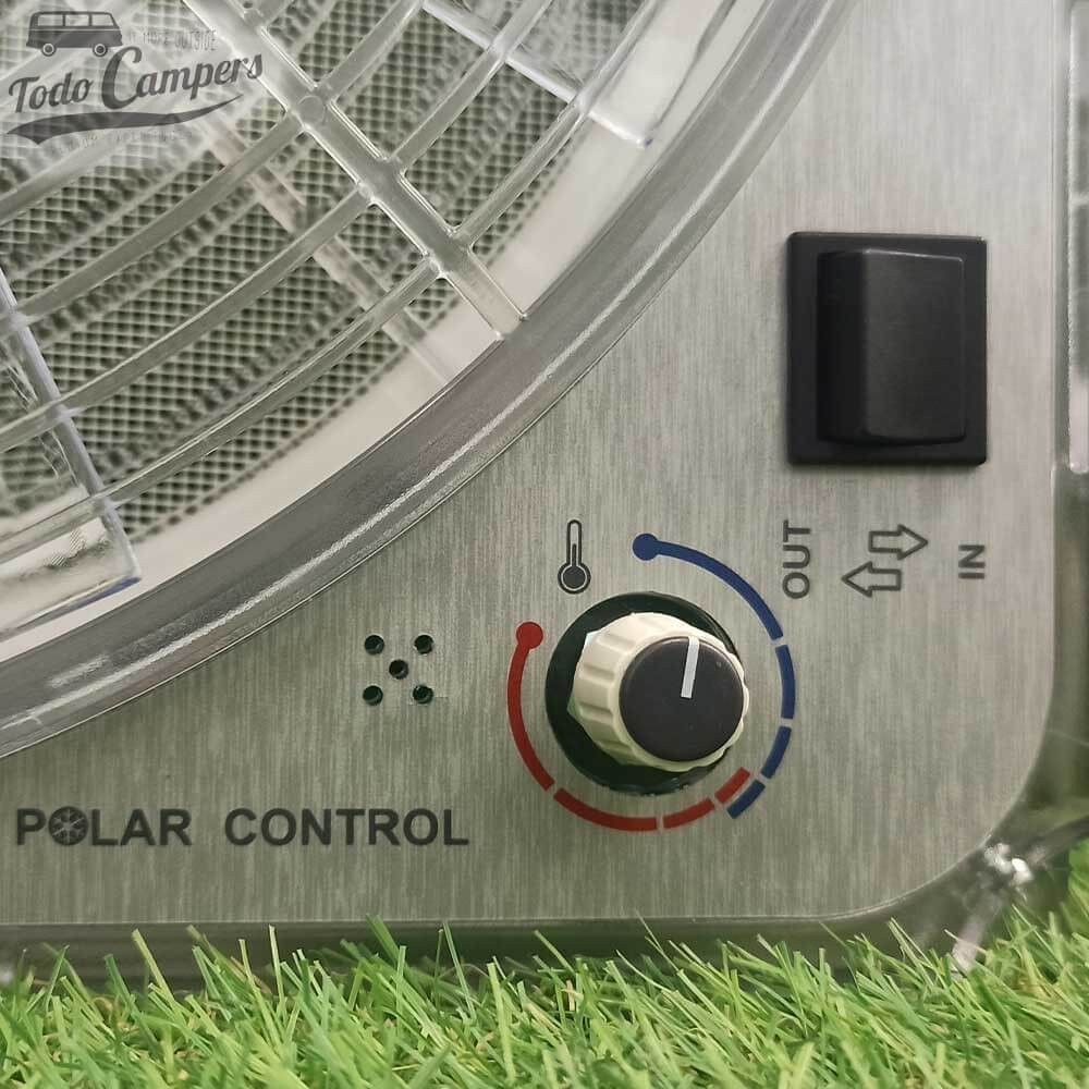 Botão ON/OFF e painel manual da versão Standard do Kit Turbo-Vent F