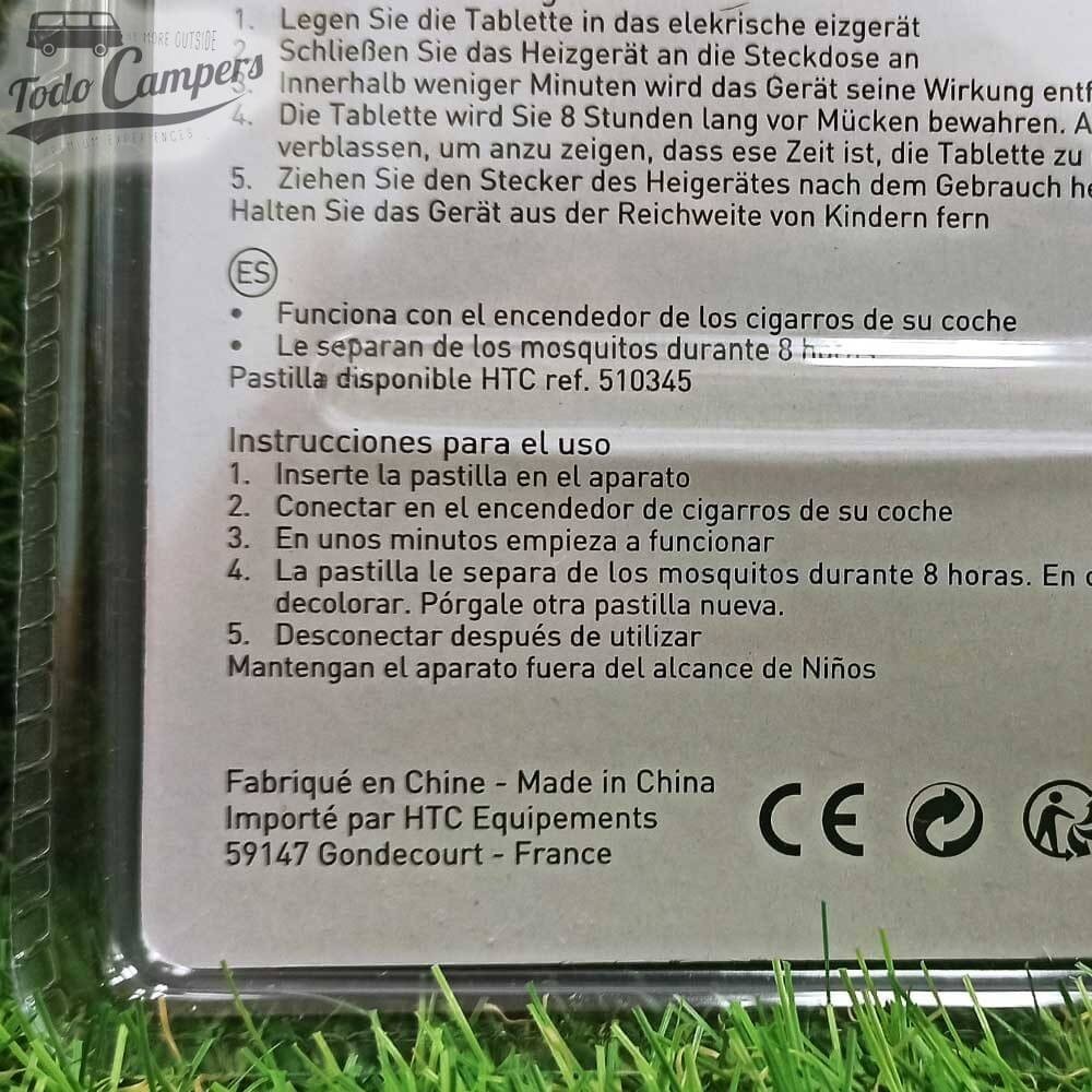 instrucciones del Anti-mosquitos de pastihas a 12V