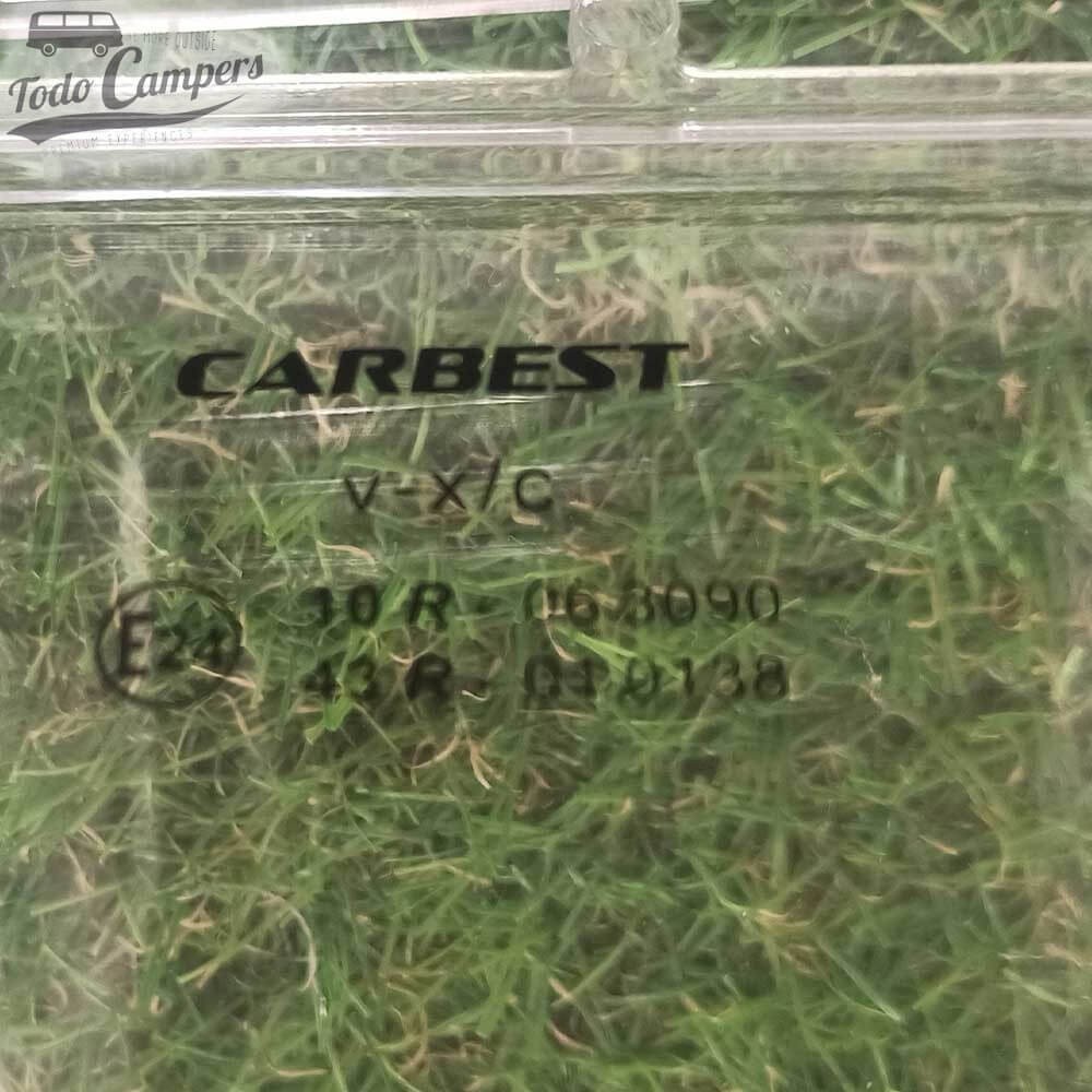 contraseña de homologación de la Claraboya Carbest con mosquitera de 28x28 cm