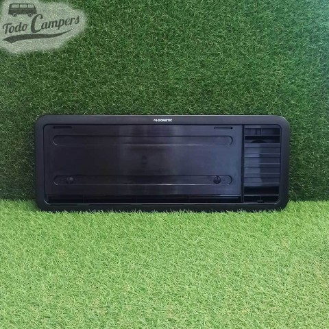Rejilla de ventilación con tapa de invierno para frigoríficos camper - LS 100 Negro