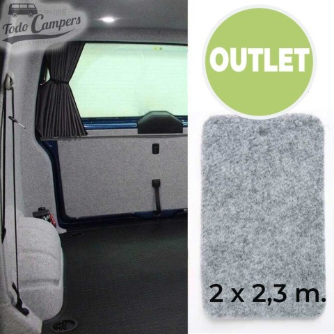 OUTLET: Moqueta de fieltro para revestimientos Compass color Gris Plata - 2 X 2,3 metros