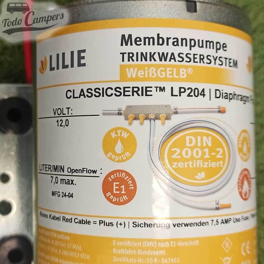 etiqueta da bomba de água de pressão Lilie