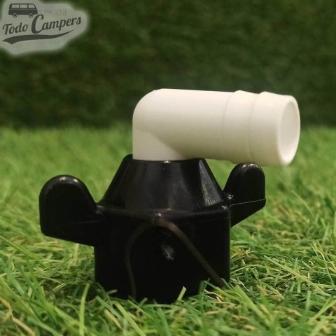 Racor en codo para bomba Lilie y Shurflo - 12 mm