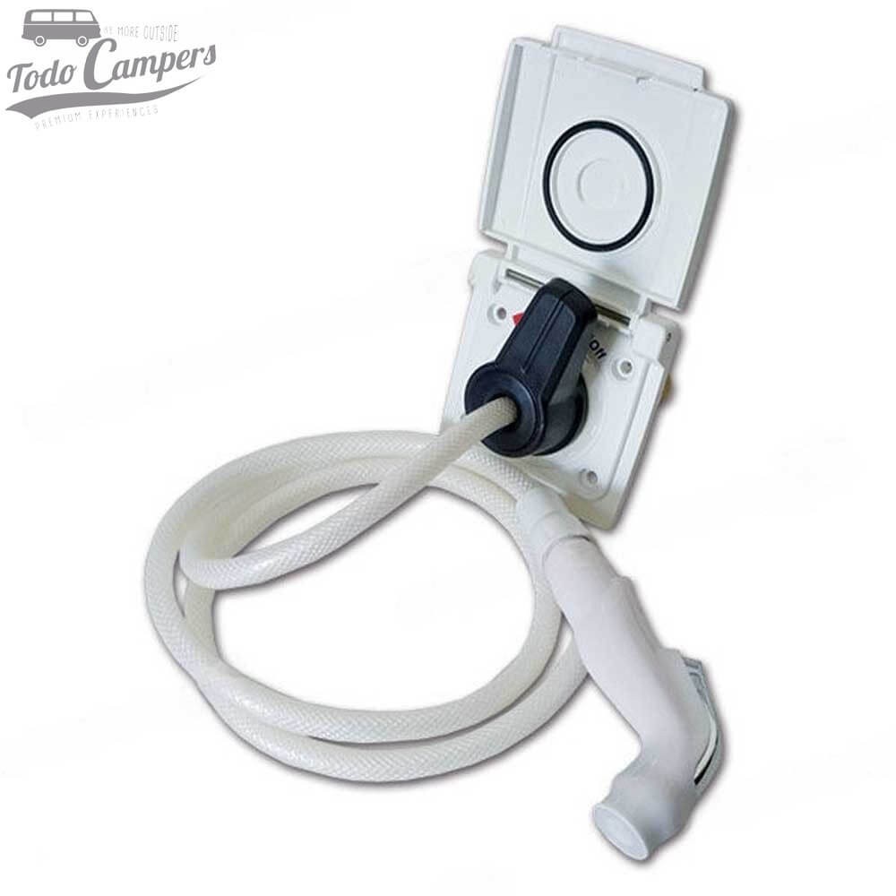 Toma de ducha exterior color gris