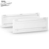 Juego de 2 Tapas de invierno de repuesto para las rejillas de ventilación para frigoríficos camper LS 100 y LS 200 - Blanco