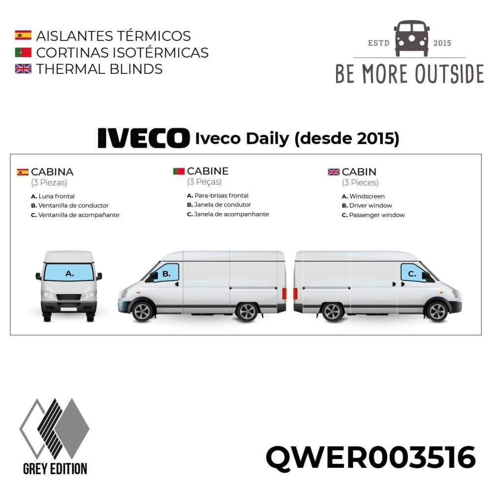Protector térmico Para la cabina de Iveco Daily desde 2015