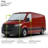 Aislantes térmicos BLACK EDITION Mercedes Sprinter desde 2019 - Cabina