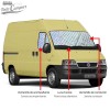 Aislantes térmicos BLACK EDITION para Ducato, Jumper y Boxer 1994-2006 - Cabina