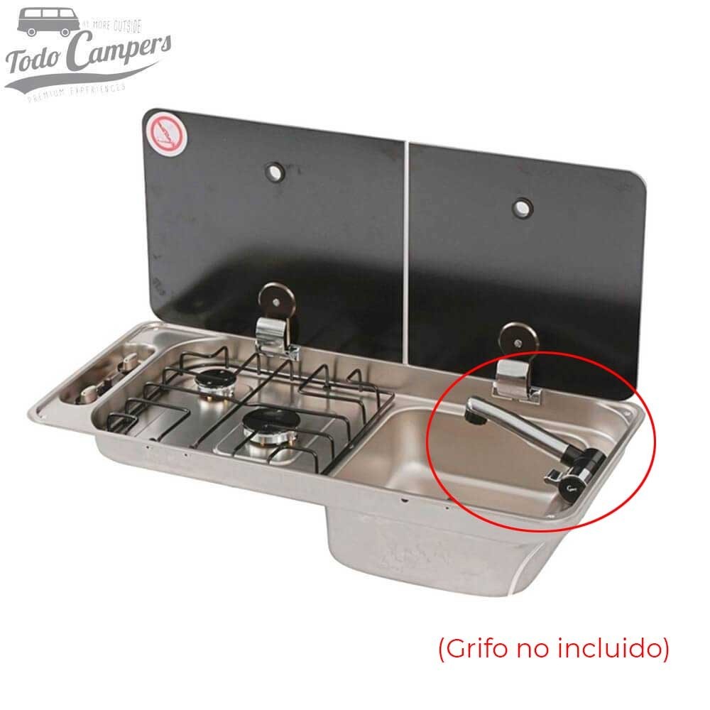 La Cocina-Fregadero CAN 2 fuegos FL1401 no incluye grifo