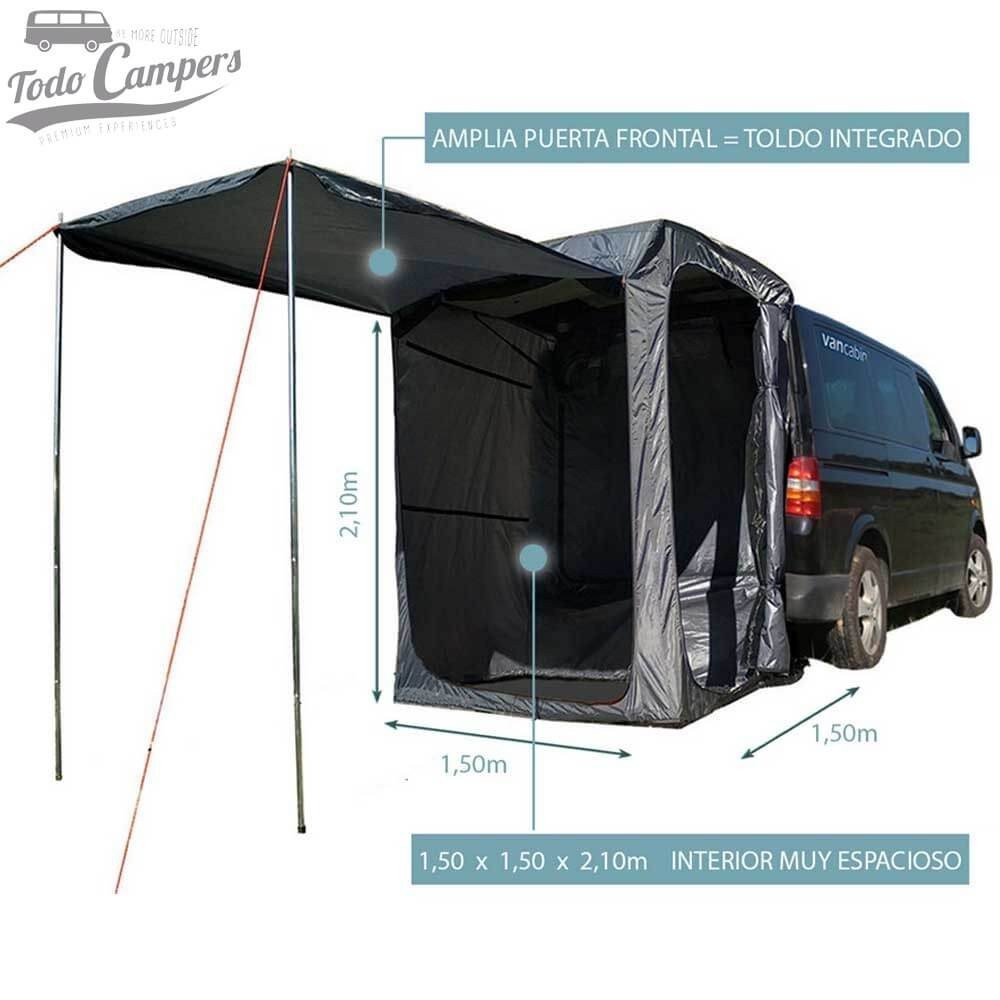 medidas del avancé Vancabin para Volkswagen T5, T6 y T6.1