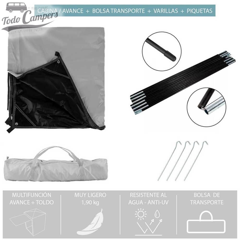 Accesorios incluidos en la Cabina avancé de Vancabin