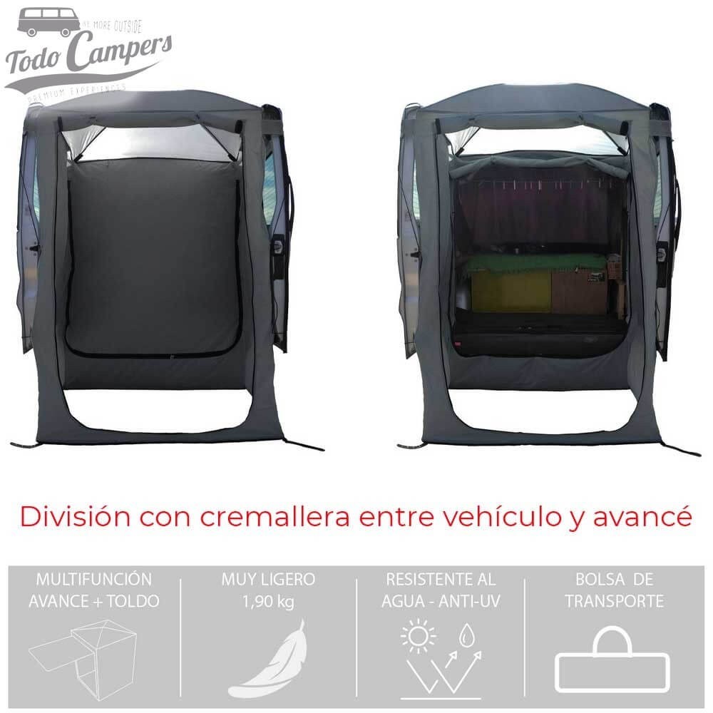 parede divisória entre o avançado e o veículo