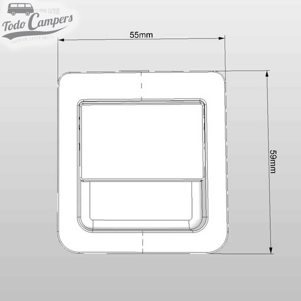 Medidas del Cierre de plástico para cajones y puertas de armarios