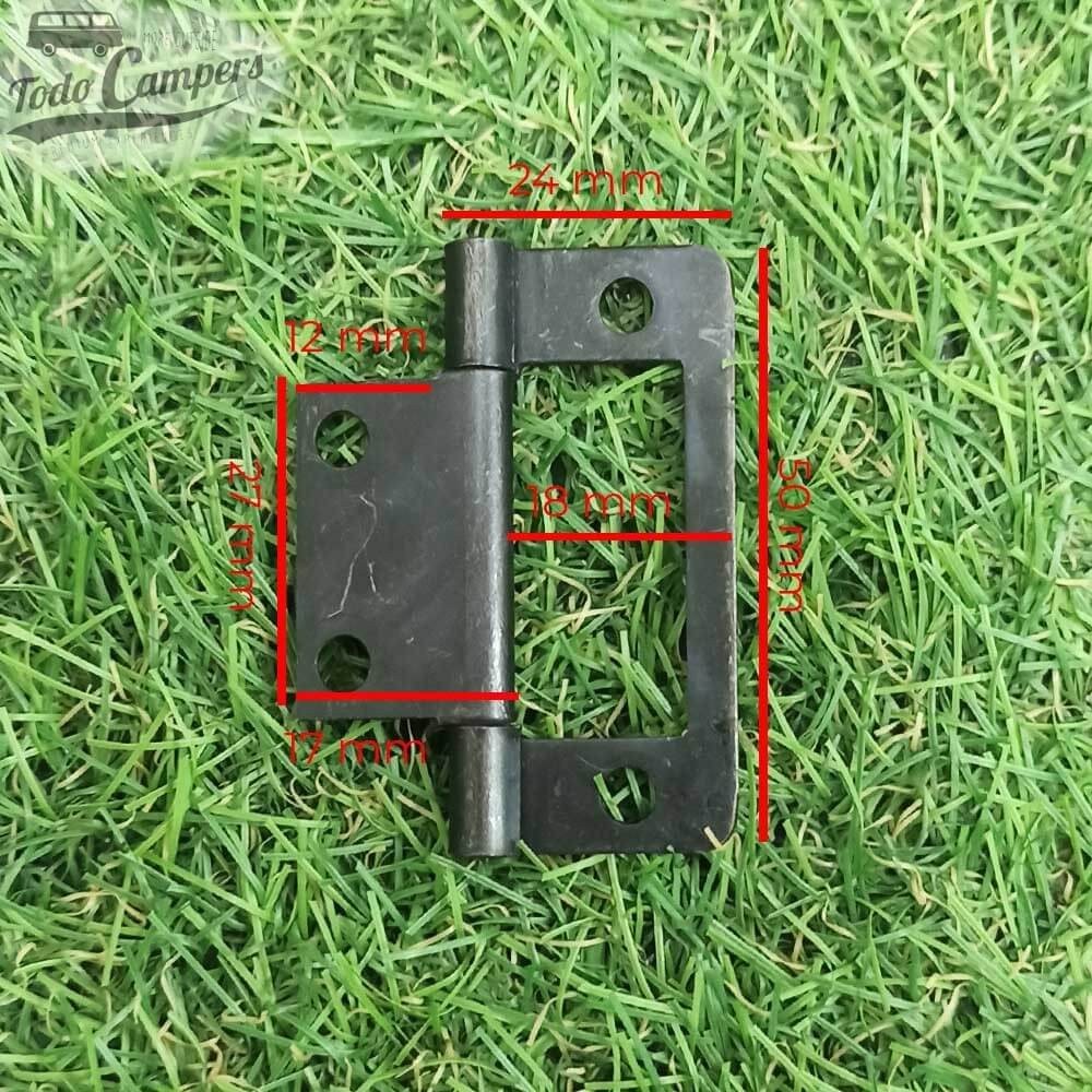 Medidas da dobradiça plana de 50 mm polida