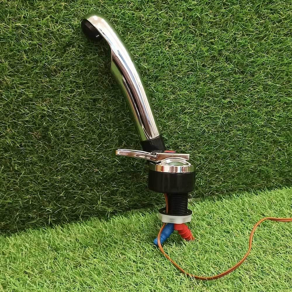 Grifo mezclador monomando de agua fría y caliente con microinterruptor a 12V.