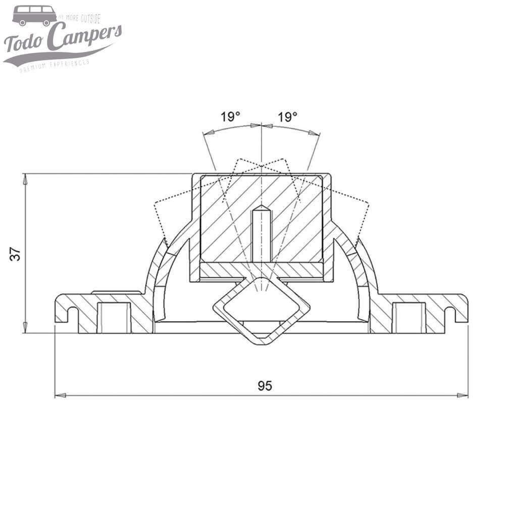 medidas del Retenedor de puertas magnético