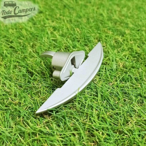 Cierre de maneta para tirador plata mate