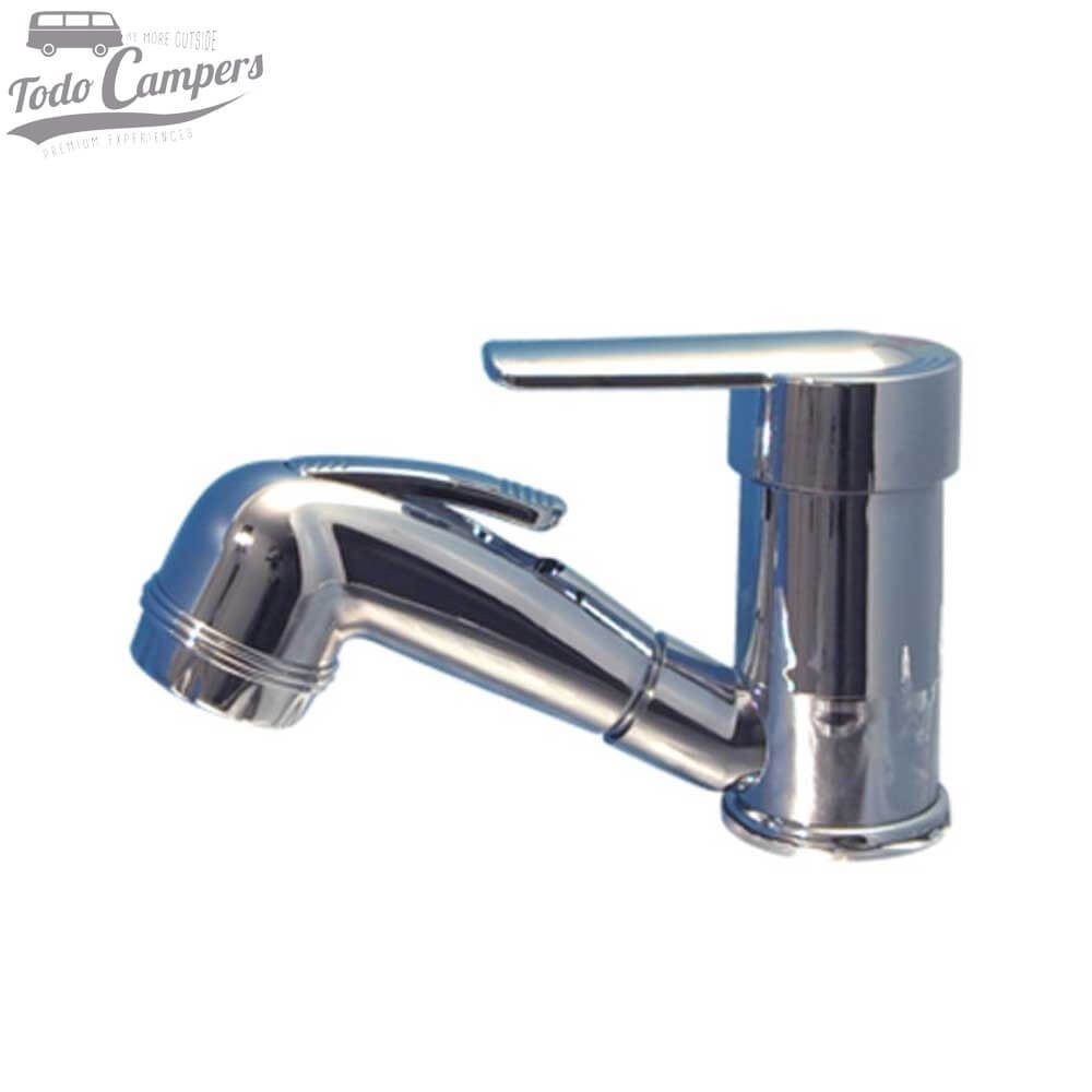 Grifo mezclador monomando con ducha extraíble de gatillo Comet Parma Trigger - Cromo