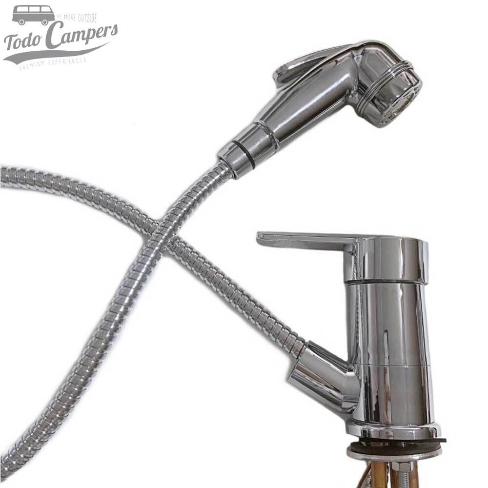 Grifo con cabezal extraíble (latiguillo de 1,25 metros) y con gatillo (trigger)