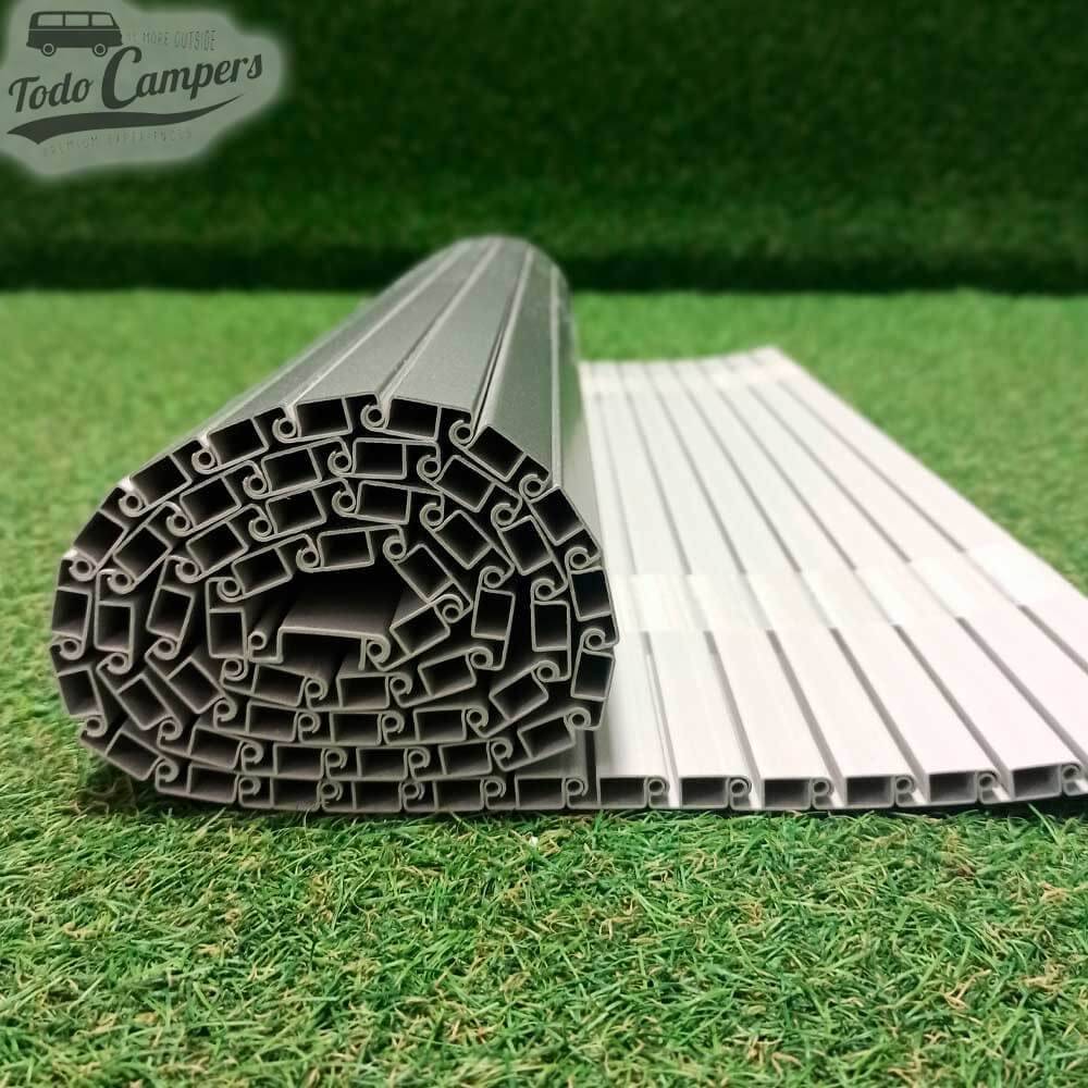 persiana gris metalizada de 100x60 para armario camper