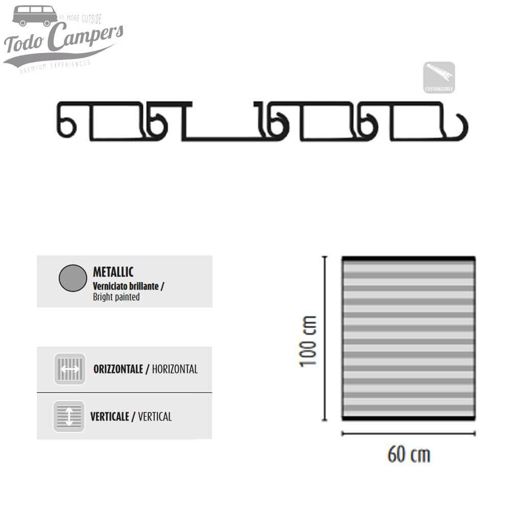 características da persiana enrolável cinza metalizada
