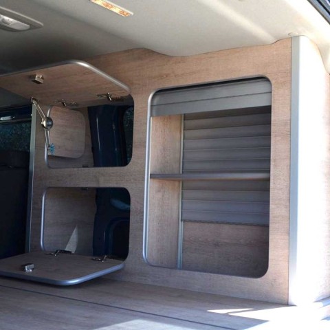 Kit Persiana enrollable en U para armarios - Gris metalizado