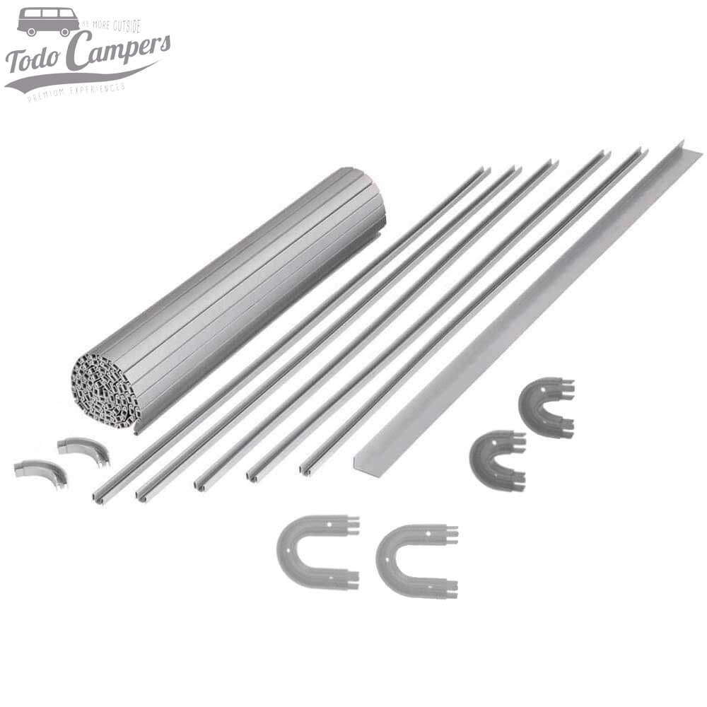 piezas del kit Persiana enrollable en espiral para armarios - Gris metalizado