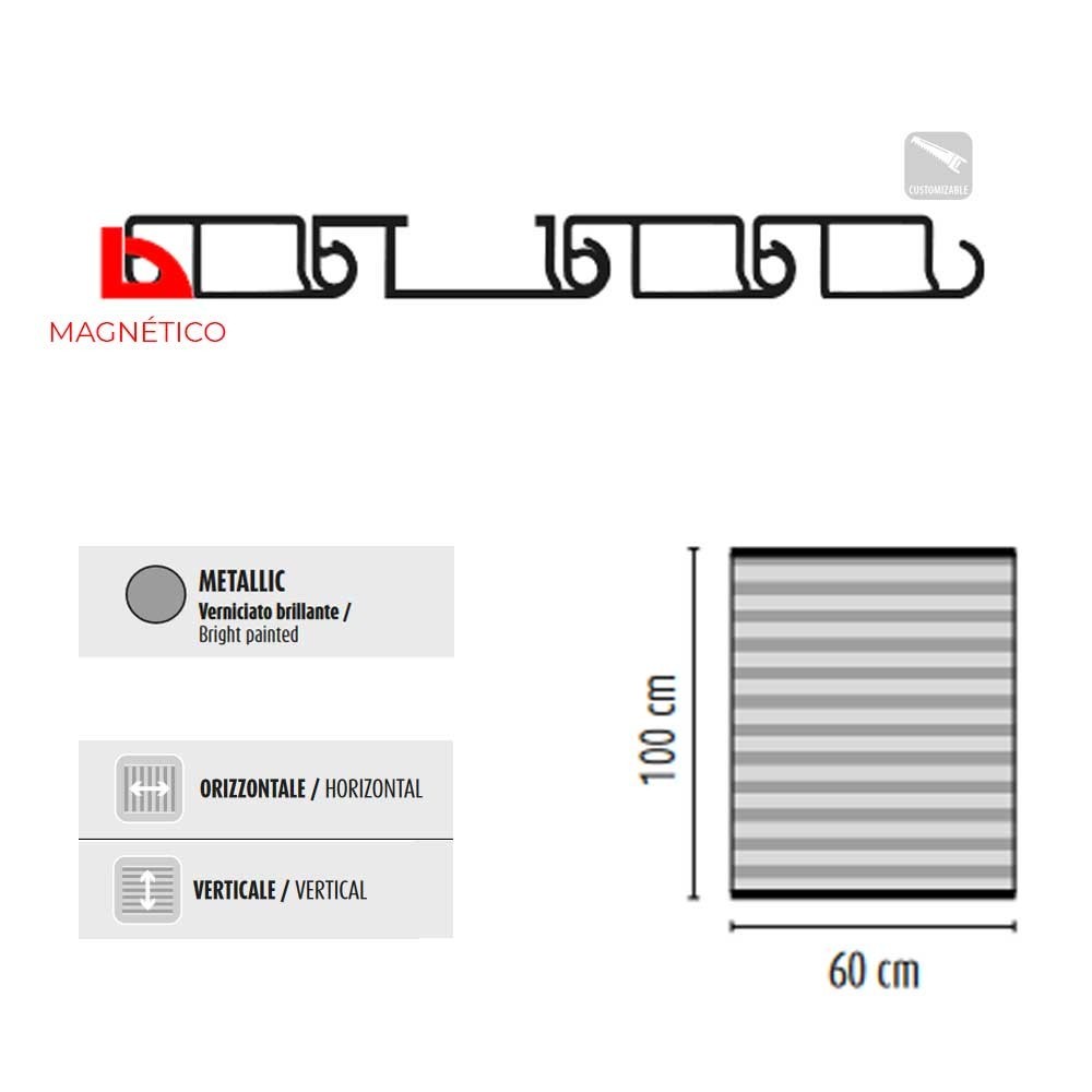 persiana con complemento imantado para cierre magnético