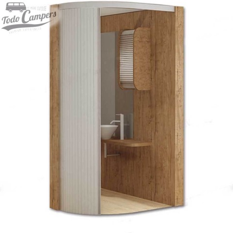 Persiana enrollable para puertas de baño