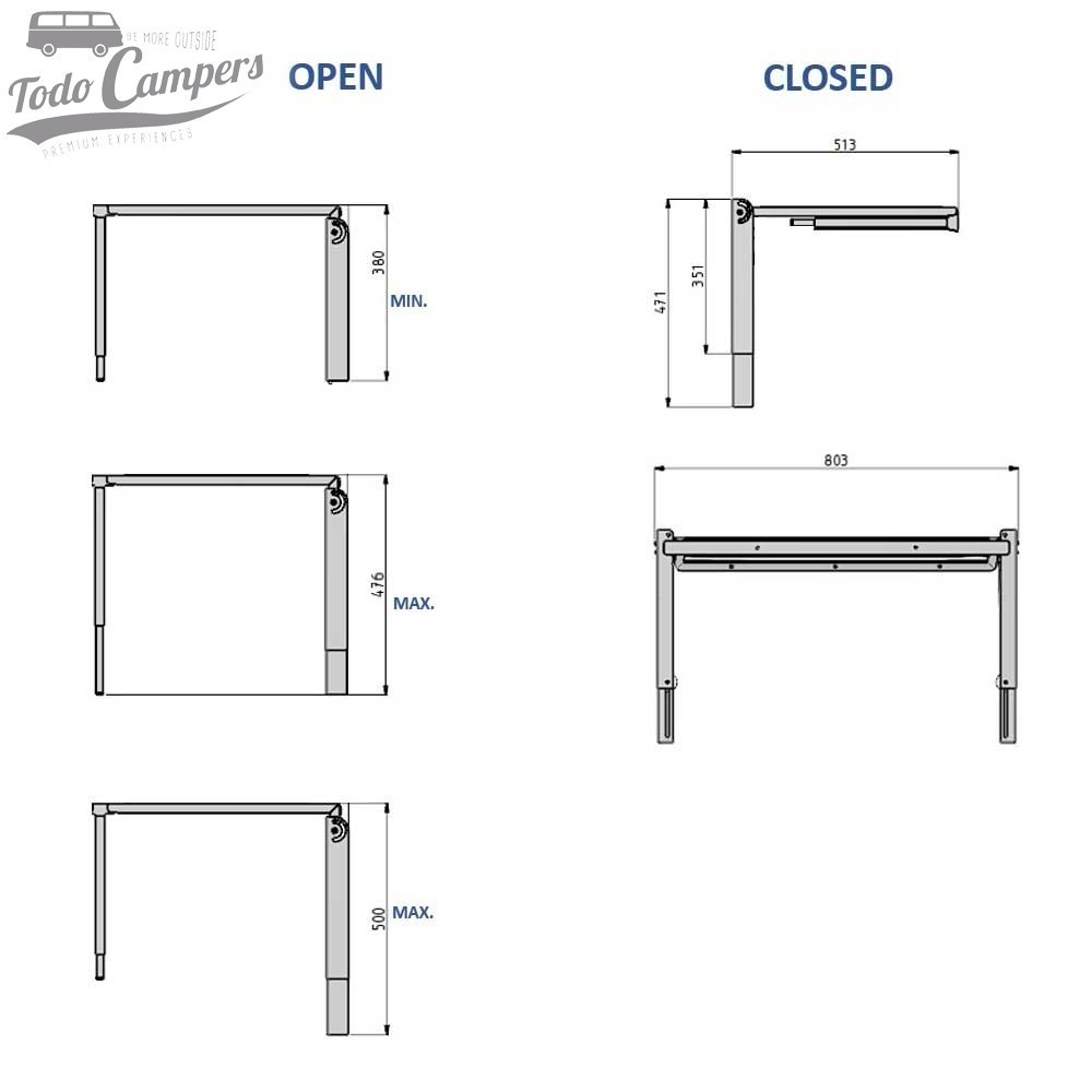 medidas aproximadas de la estructura de cama plegable