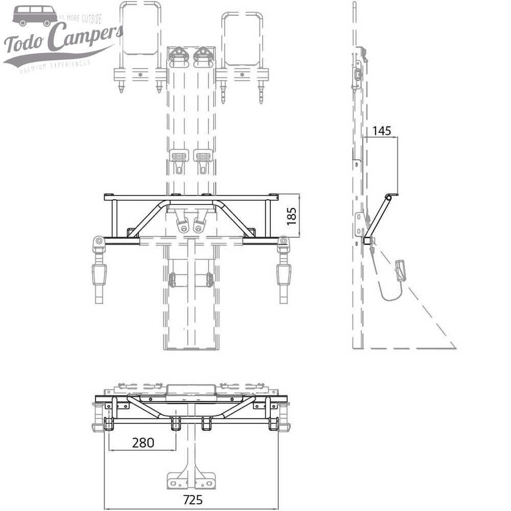 medidas do isofix CTA de Iveco Daily