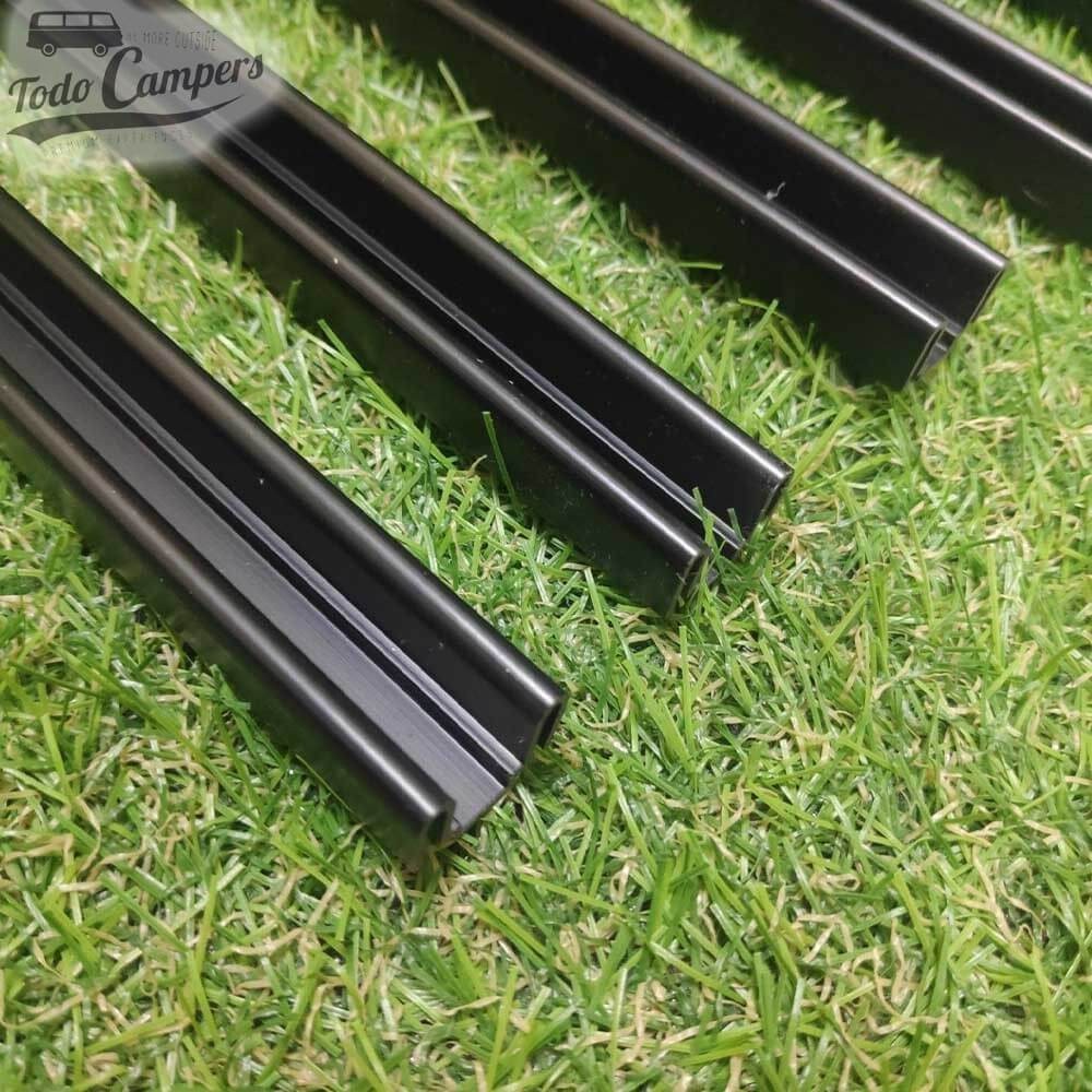 carriles guía negros de la persiana para muebles