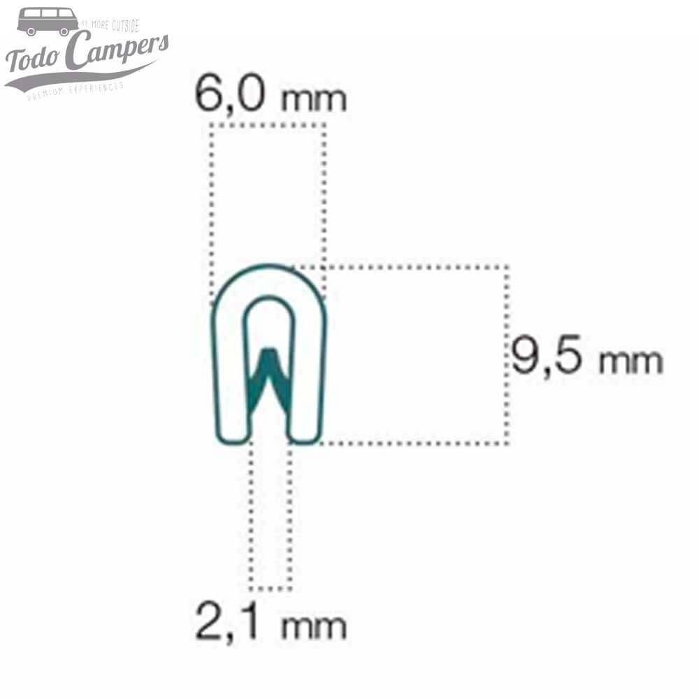 Medidas de la junta de goma para chapa