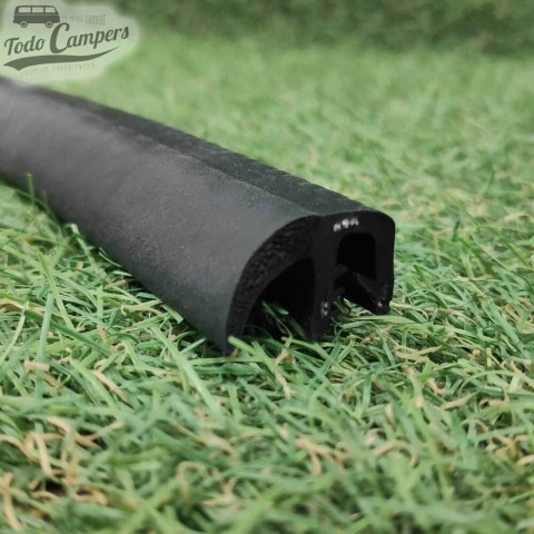 Junta de goma perfilada para ventanas para grosor de chapa de 1 mm a 4 mm - 2 metros
