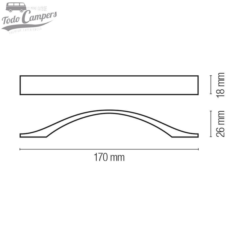 medidas del tirador de 170 mm ref LKM1385CO