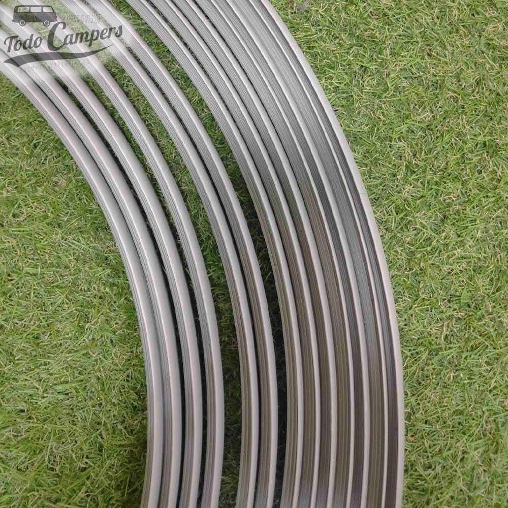 Canto en T no perfilado de color Gris Medio. Rollo de 25 metros.