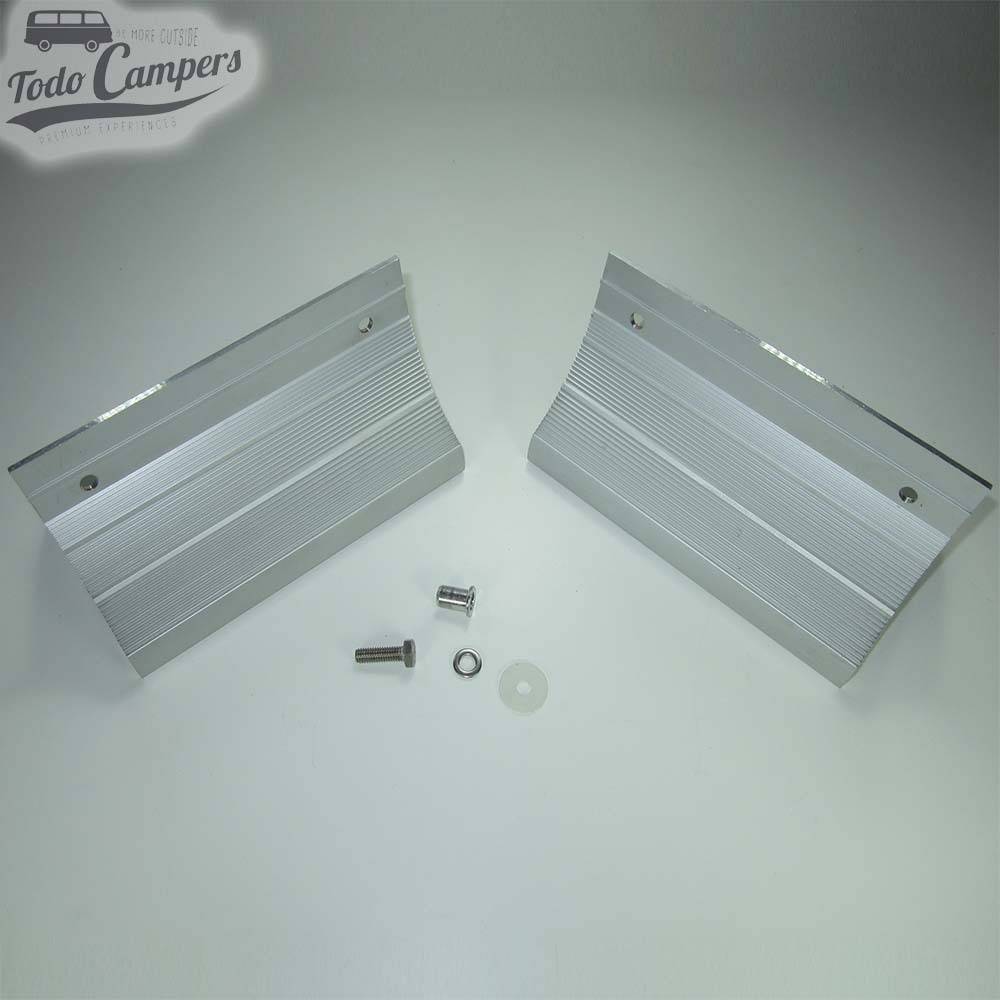 Peças vistas desde o interior do suporte para toldo fiamma F45s Trafic Vivaro Primastar 2002-2014