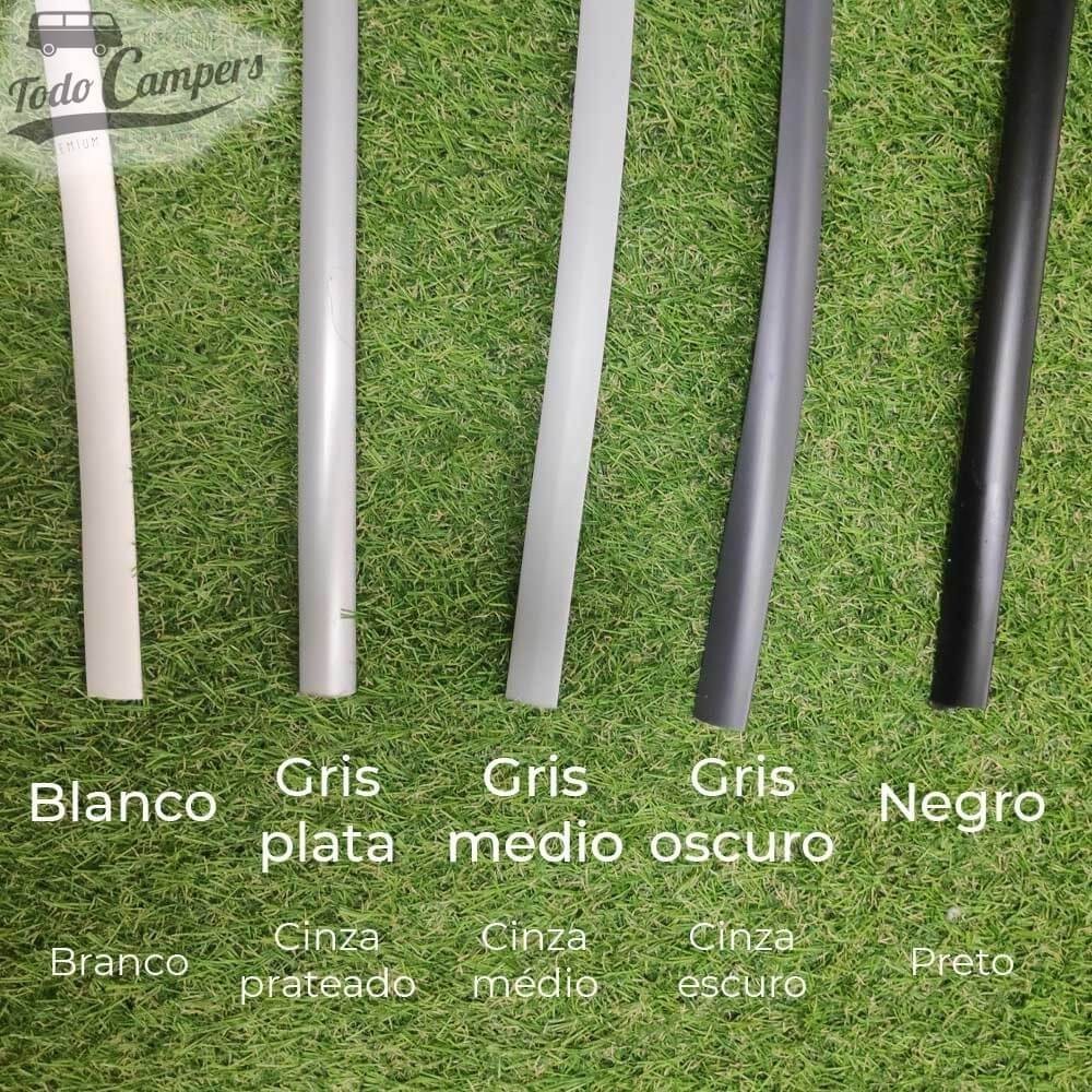 Diferentes colores de cantos en T