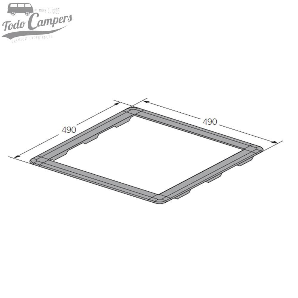Medidas de Moldura adaptadora para os modelos Fiat Ducato, Citroen Jumper e Peugeot Boxer desde 2007