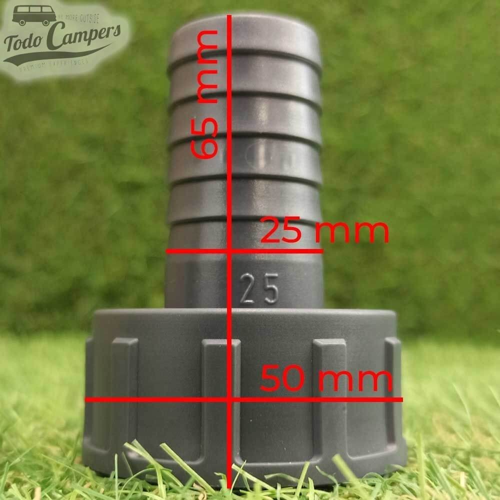 medidas del racor de 1"1/4 - 25 mm