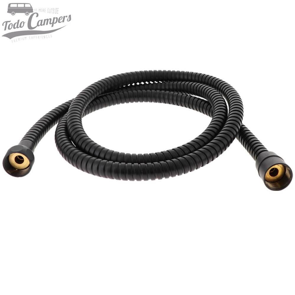 Latiguillo de ducha de metal de 1,5 m - Negro satinado