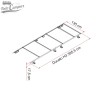 Medidas Barras portaequipajes Fiamma Roof Rail con soportes para toldo
