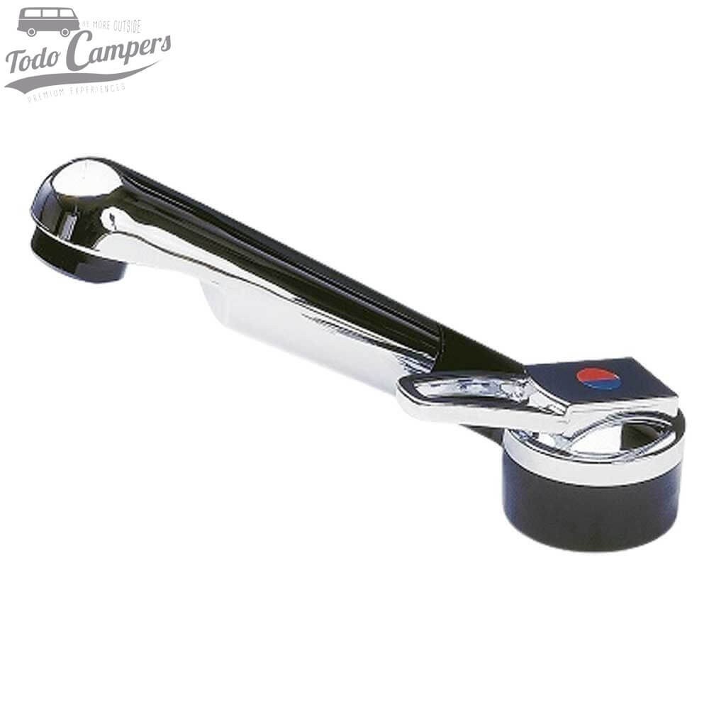 Grifo mezclador monomando giratorio y abatible RK Reich De Luxe (brazo Style 2002) - Negro y Cromo