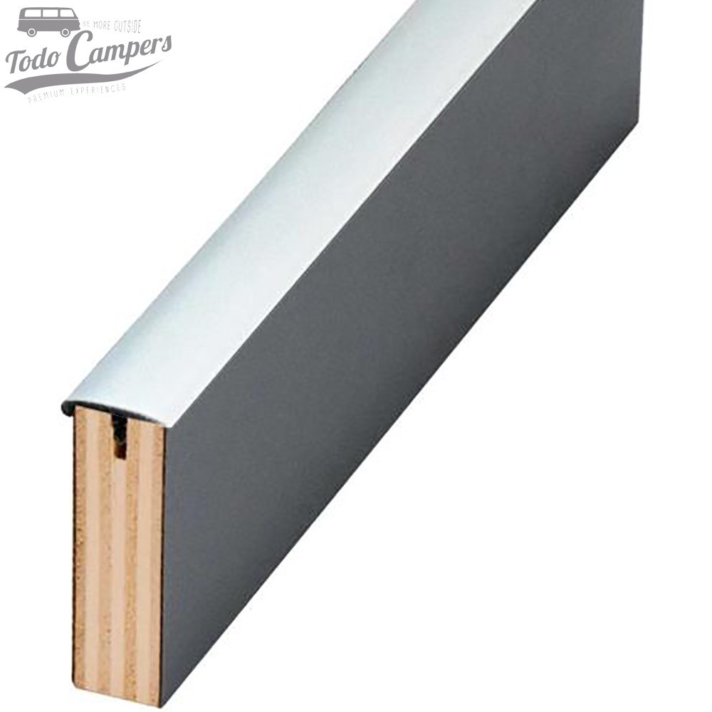 Canto en T semiperfilado color Gris Plata