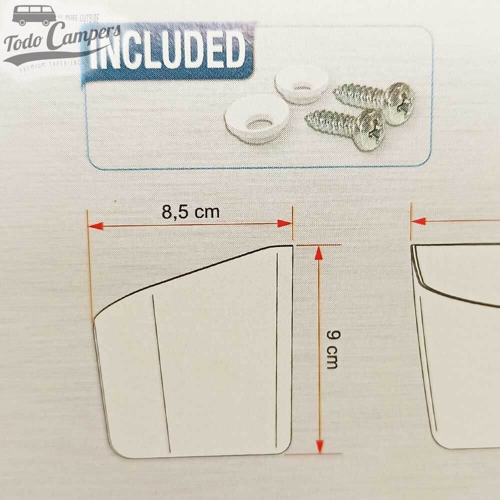 Medidas de la Repisa portaobjetos Fiamma Pocket Plus M