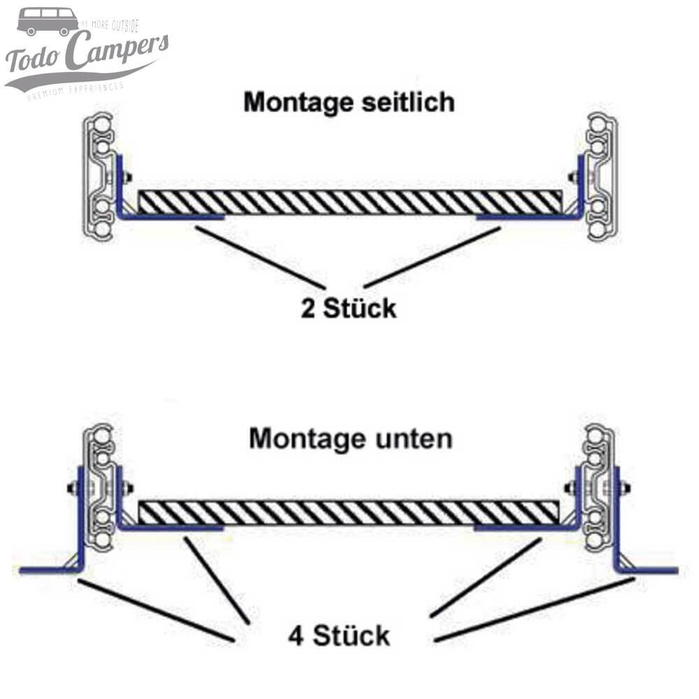 instalación de las guías deslizantes