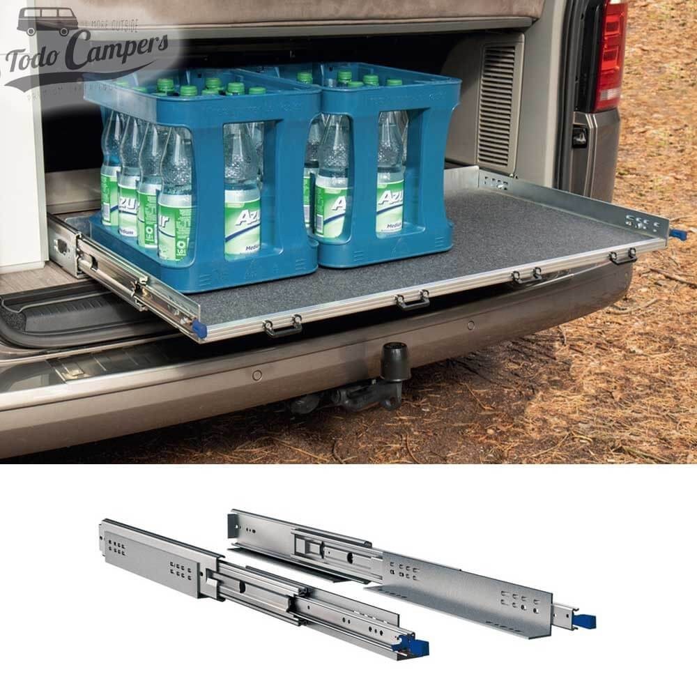 Kit de 2 calhas deslizantes para bandejas de bagageiras ou garagens - 965 mm